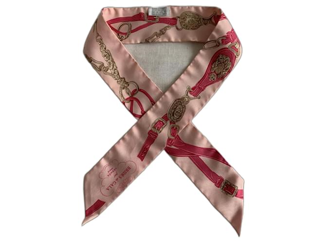 Hermès Scarves Pink Silk  ref.1191891
