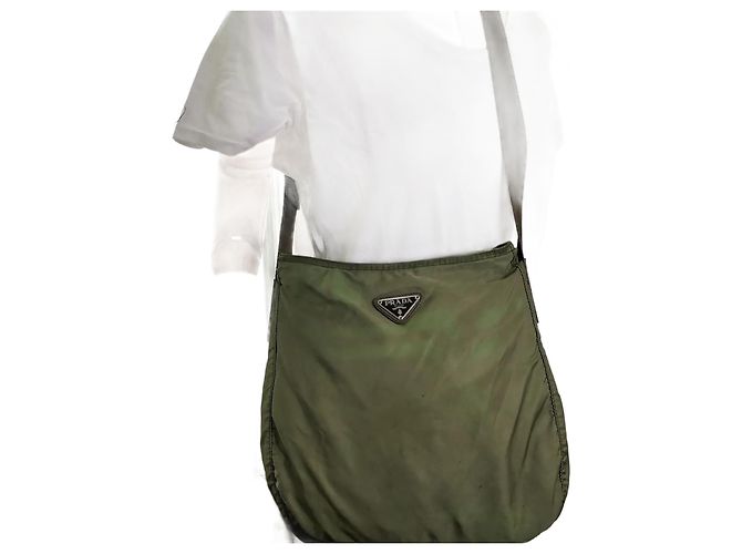 Borsa a tracolla Prada Nylon Verde