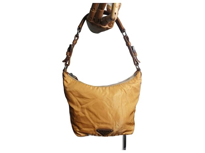 Prada Handbags Brown Cloth  ref.1191921