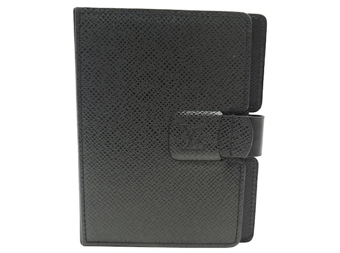 Organizer LOUIS VUITTON PALM CASE COVER IN TAIGA LEATHER CARD HOLDER BOX HOLDER Black  ref.1192036