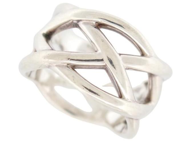 TIFFANY & CO CELTIC KNOT T RING52 Solid silver 925 PICASSO 7.5 GR SILVER RING Silvery  ref.1192117