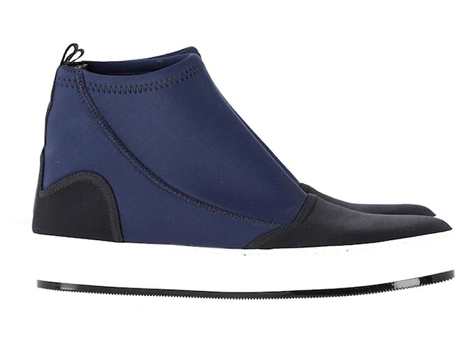 Marni Neopren-Sneaker-Stiefel aus blauem Neopren Marineblau Synthetisch  ref.1192146