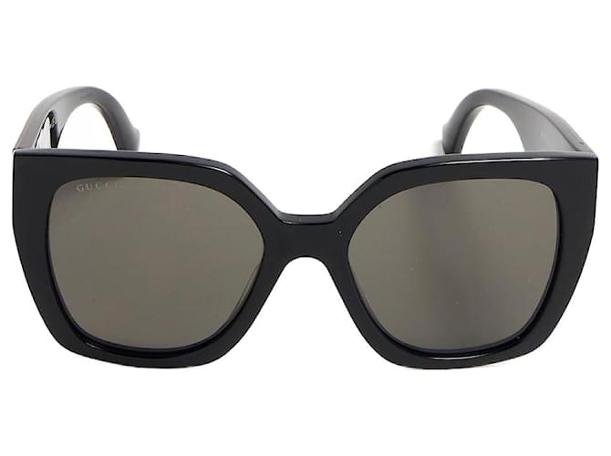 Gafas de sol cuadradas Gucci en acetato negro Fibra de celulosa  ref.1192165