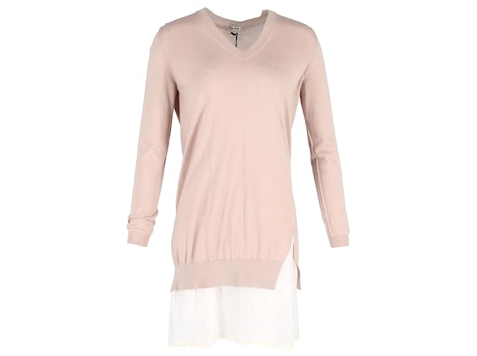 Miu Miu Sweater Dress in Pastel Pink Cotton  ref.1192177