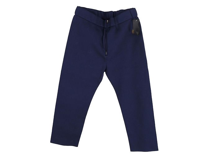 Calça Marni com zíper elástico em viscose azul Azul marinho