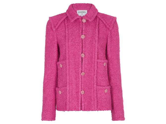 Chanel 2020 Lesage-Tweed-Jacke für die Kreuzfahrt-Werbekampagne Fuschia  ref.1192314