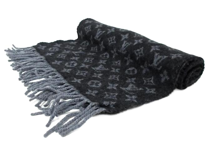 Louis Vuitton Monogram Black Wool  ref.1192334