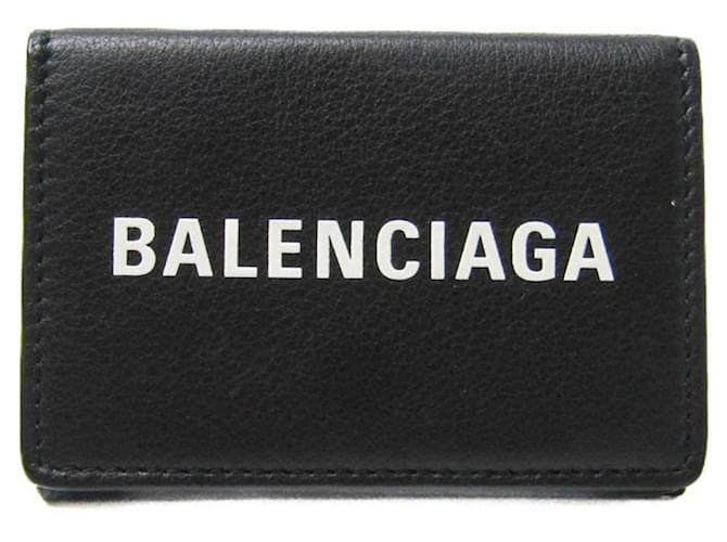 Balenciaga Everyday Negro Cuero  ref.1192414