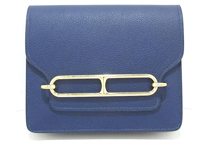 Hermès Hermes Blue Leather  ref.1192422