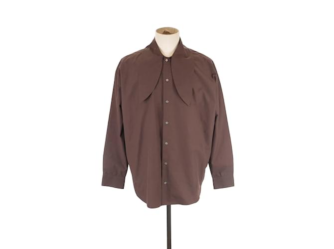 Hermès Camisa de algodão Marrom  ref.1192513