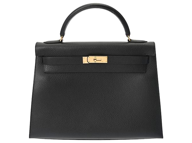 Hermès hermes kelly Black Leather  ref.1192636
