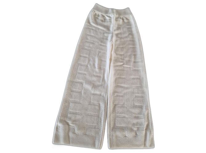 Hermès Strickhose Aus weiß