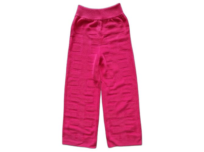 Calças curtas Hermès em lã rosa flash