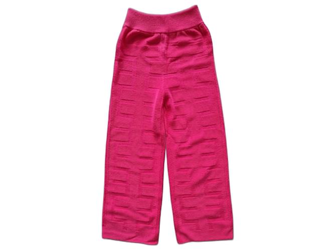 Hermès Knit pants Pink Wool  ref.1192762