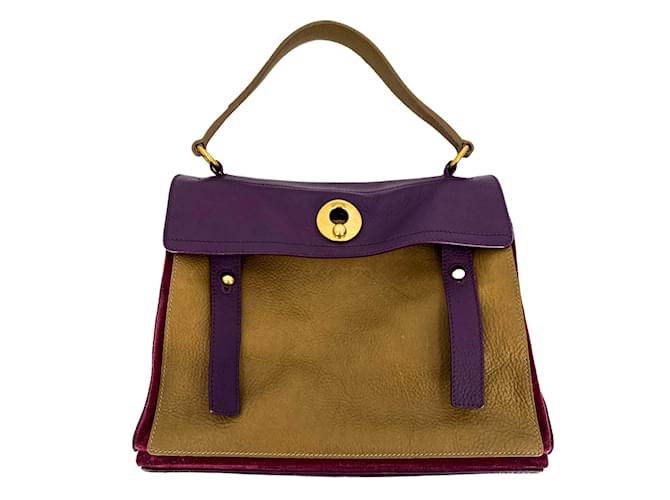 Saint Laurent muse 2 Medium Leather Tote Bag Purple  ref.1192898
