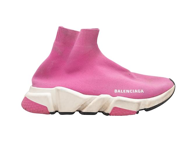 Zapatillas Balenciaga High-Top Sock Rosa Talla 40 Goma  ref.1192957