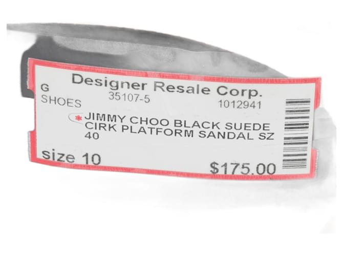 Black Jimmy Choo Suede & Cork Platform Sandals Size 40  ref.1192960