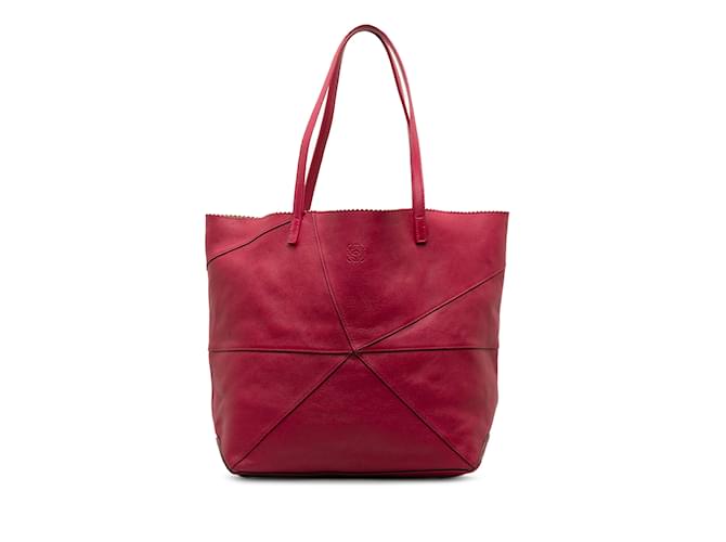 Rosa Loewe Lia Origami-Einkaufstasche Pink Leder  ref.1192966