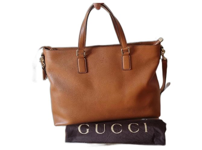 Gucci Bamboo Lederhandtasche camel Kamel