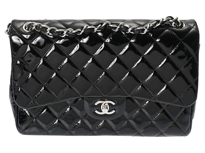 Chanel Matelassé Black Patent leather  ref.1193055