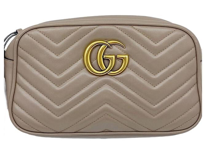 Gucci GG Marmont Beige Leather  ref.1193083