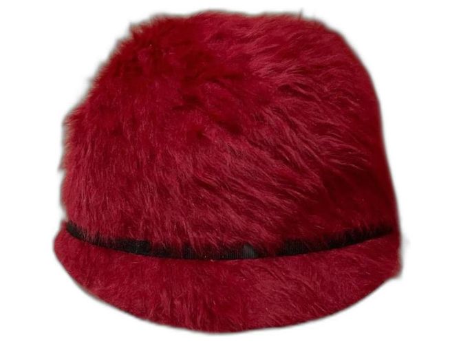 Emmanuelle Khanh Vismelu Wool Hat Red