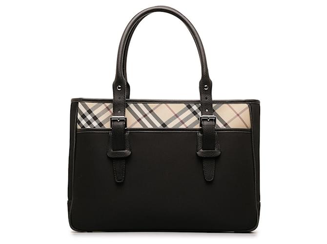 Burberry Preto Couro  ref.1193149