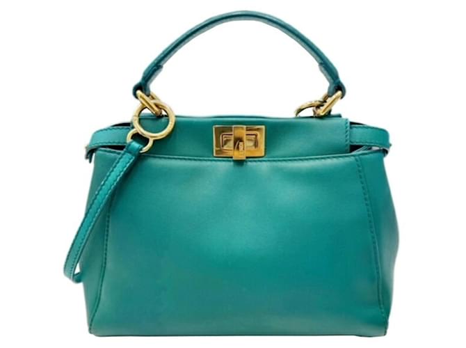 Fendi Peekaboo Cuir Vert  ref.1193153