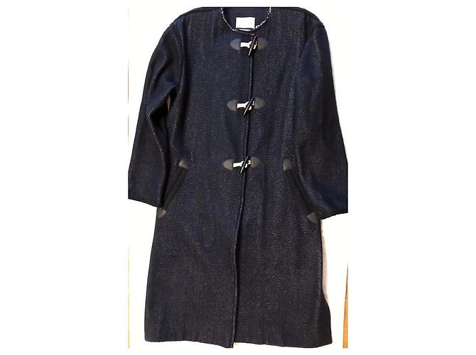 Isabel Marant Etoile Duffel Coat Navy Blue Wool Oversize