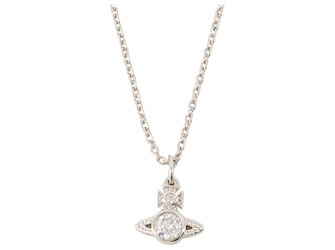 London Orb Pendant Necklace - Vivienne Westwood - Brass - Silver Silvery Metallic Metal  ref.1193175