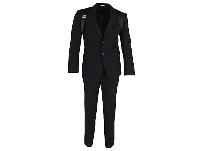 Alexander McQueen Harness Two-Piece Suit Set in Black Wool  ref.1193208
