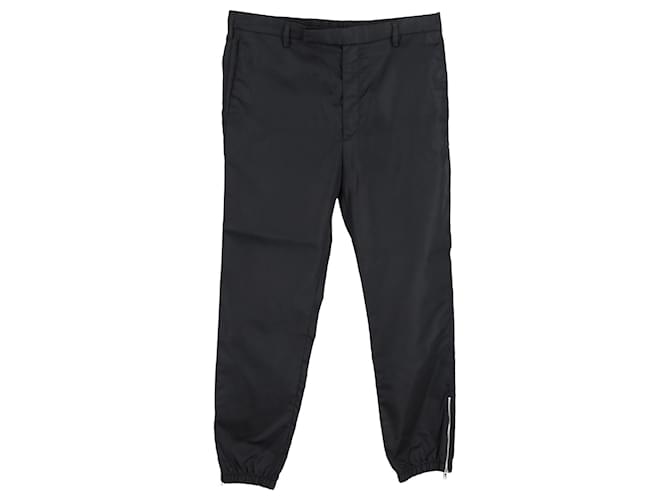 Pantalon Prada avec logo au dos en nylon noir  ref.1193215