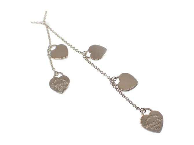 Tiffany & Co Silber Rückkehr zu Tiffany 5 Mini-Herz-Halskette Metall  ref.1193242