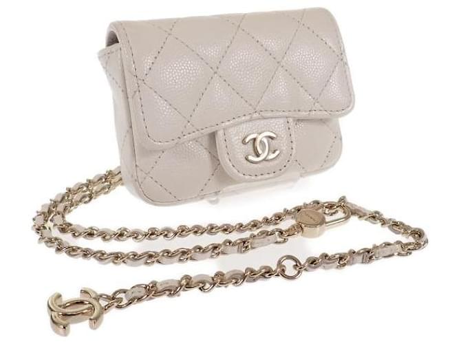 Chanel CC Caviar Quilted Belt Bag  AP1952 Y33352 10601 White Leather  ref.1193252