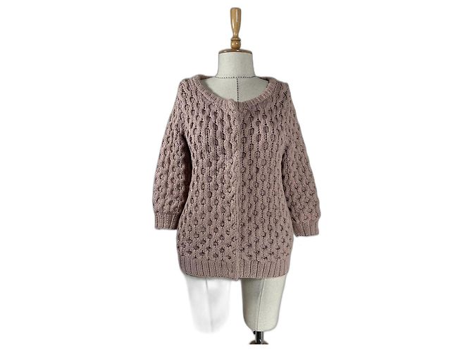 Cos Strickjacke Rosa Baumwolle Pink 