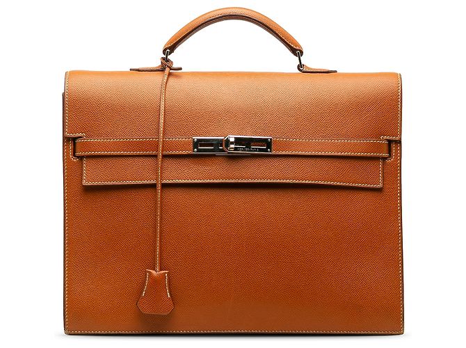 Hermès Hermes Brown Epsom Kelly Depeches 34 Marrom
