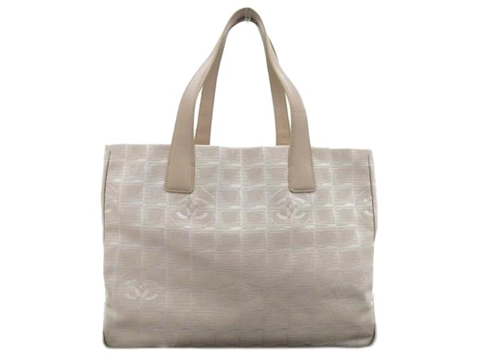 Chanel Bolso Tote New Travel Line MM A15991/7 Beige Lienzo  ref.1193430