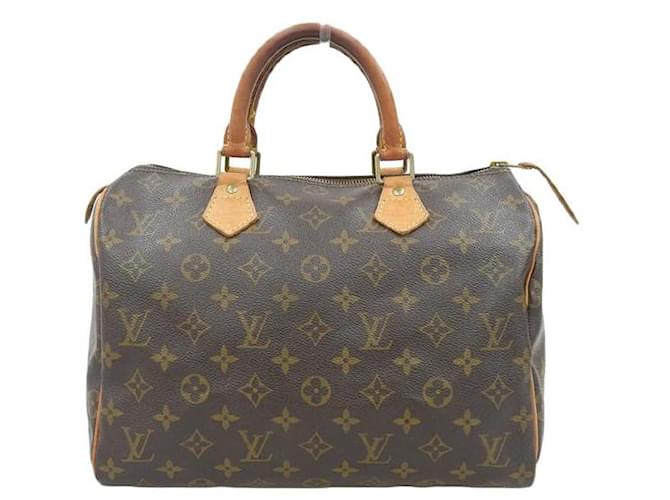 Louis Vuitton Monogram Speedy 30 M41526 Brown Cloth  ref.1193439