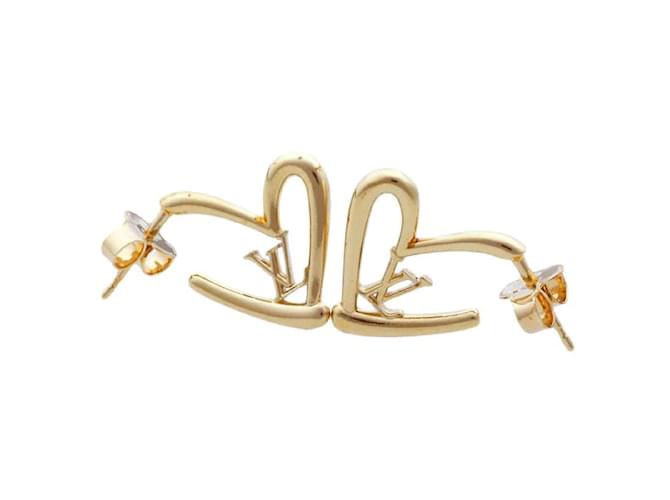 Louis Vuitton Pendientes Fall in Love PM en excelentes condiciones Dorado Metal  ref.1193464