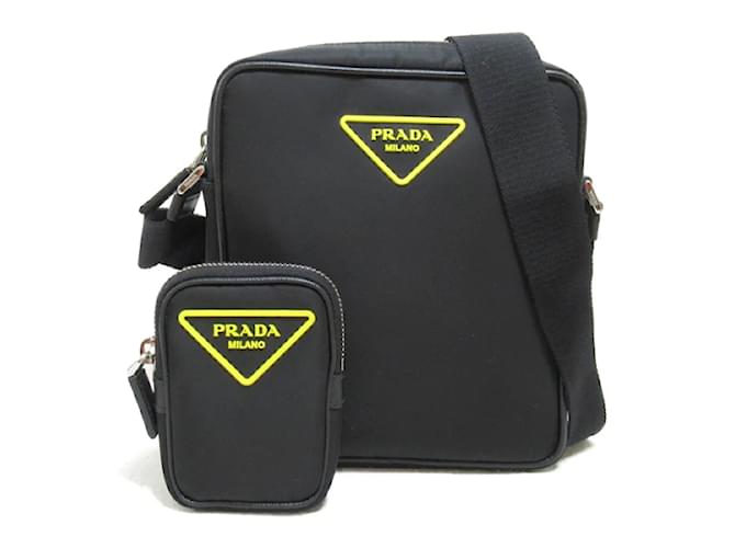 Prada Nylon Messenger Bag 2VH112 Black Cloth  ref.1193494