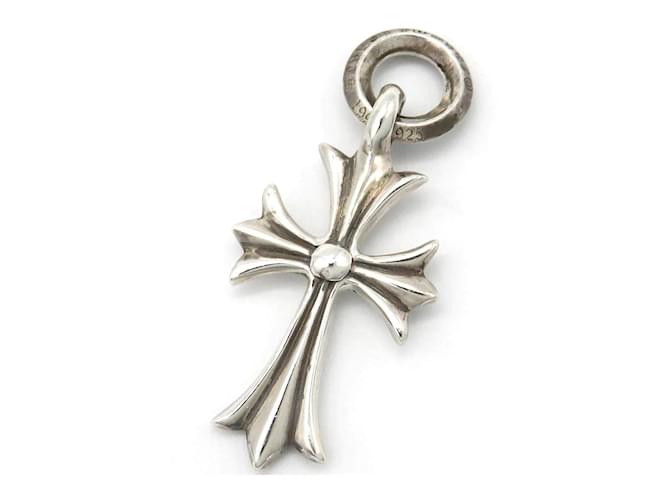 Chrome Hearts Pendentif petite croix en argent Métal Argenté  ref.1193529