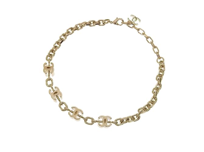 Chanel CC-Ketten-Choker-Halskette Metall  ref.1193531