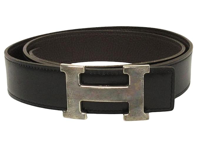Hermès H Black Leather  ref.1193722