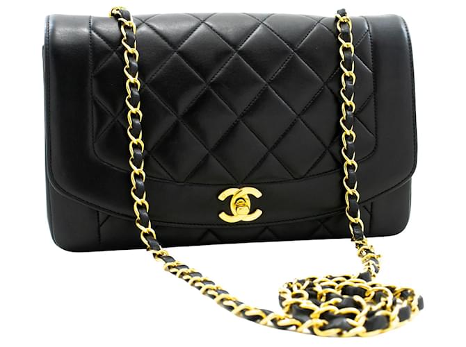 Chanel Diana Black Leather  ref.1193739