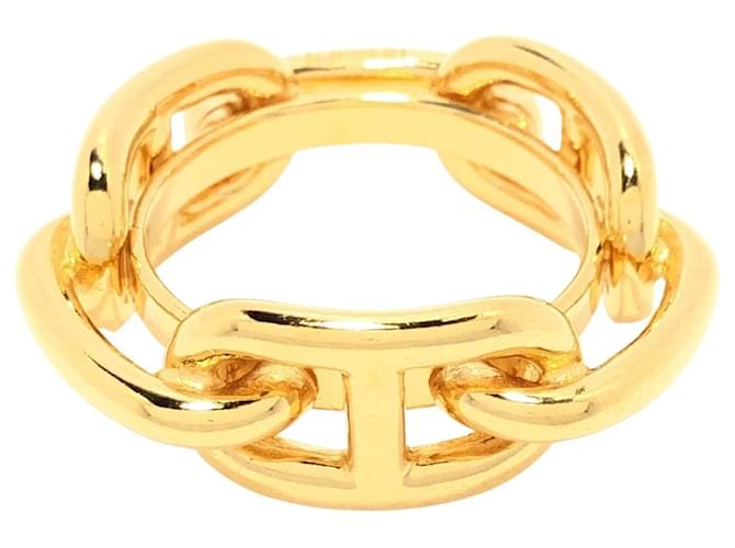 Ring Hermès Chaine d'ancre Golden Metall  ref.1193752
