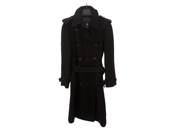 Trench Burberry Marrón oscuro Lana  ref.1193763
