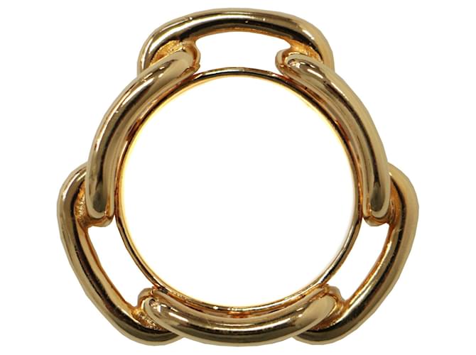Ring Hermès Anneau de carré 90 Régate Dourado Metal  ref.1193783
