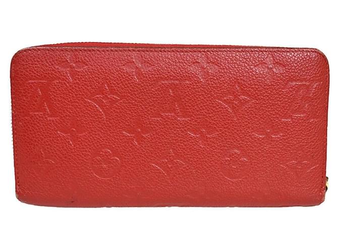 Louis Vuitton Zippy Rot Leder  ref.1193786