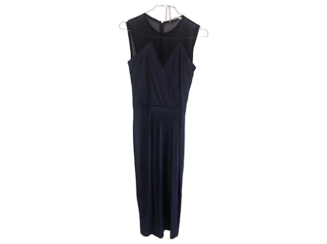Givenchy Dresses Navy blue Silk Viscose  ref.1193822