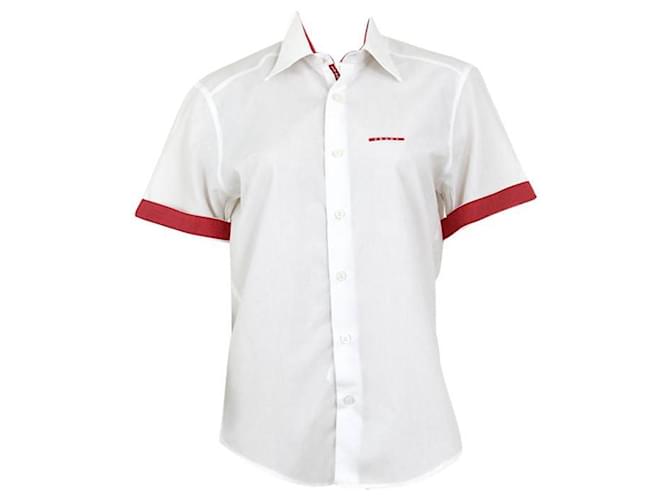 Camicia Prada Bianco Cotone  ref.1193823